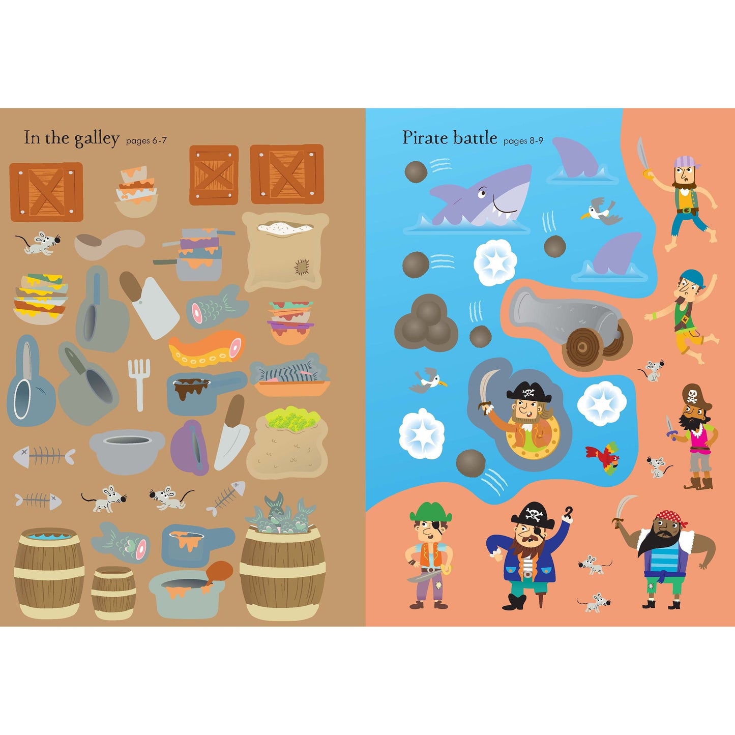 Usborne Little First Stickers: Pirates